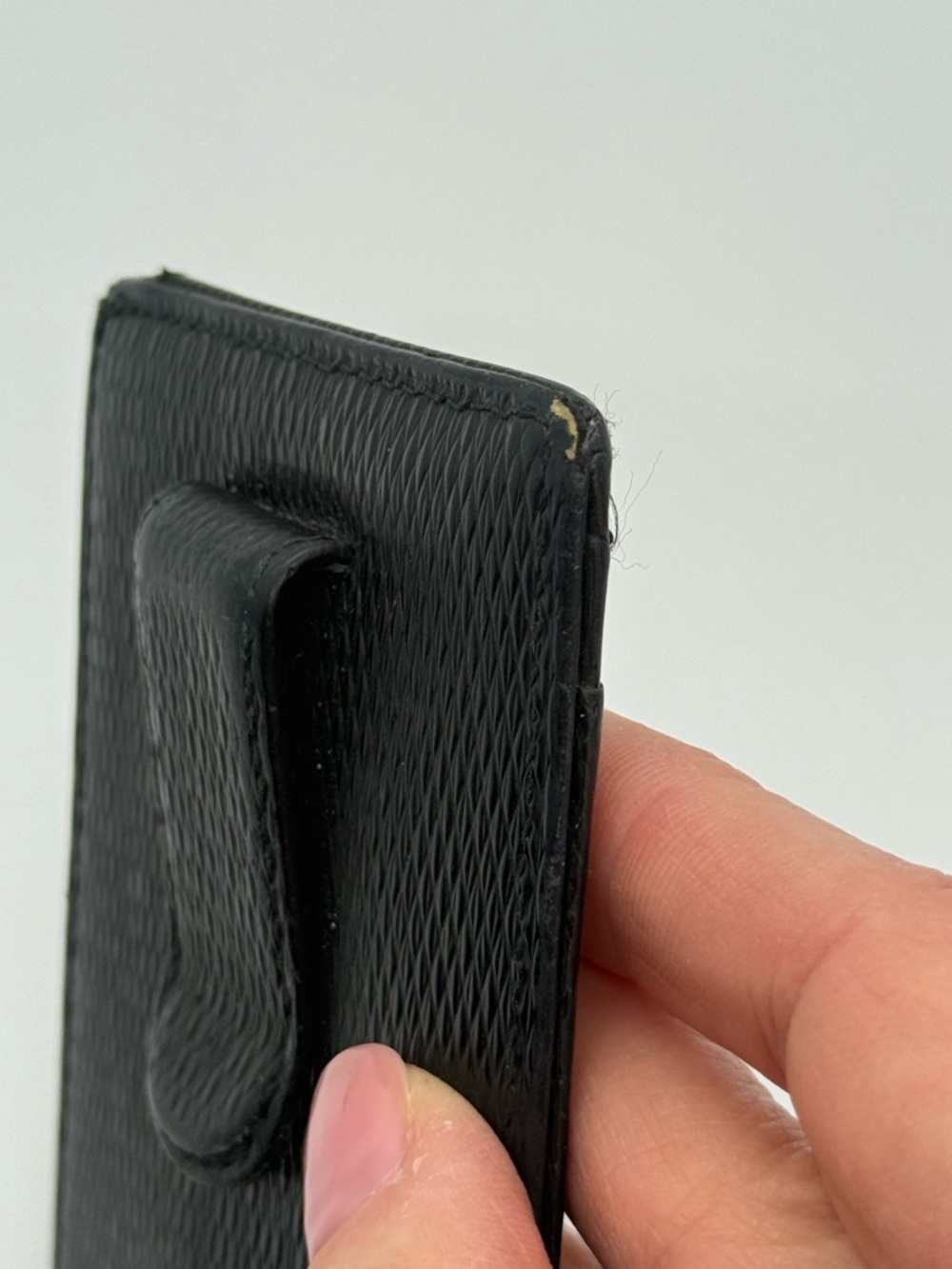 Tumi Black Leather Money Clip Card Case - Picture 7 of 8